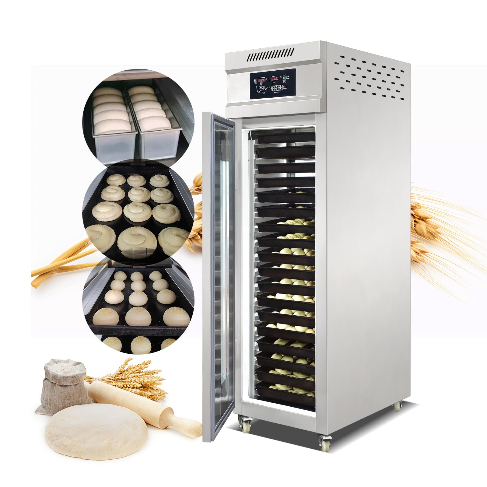 Kolice Commercial 18 Trays Baking Proofer Machine, Bread Proofer, Dough Proofer for Baking - Integrated Freezing,Thawing, Keep Fresh and Fermentation -22°C to 45°C