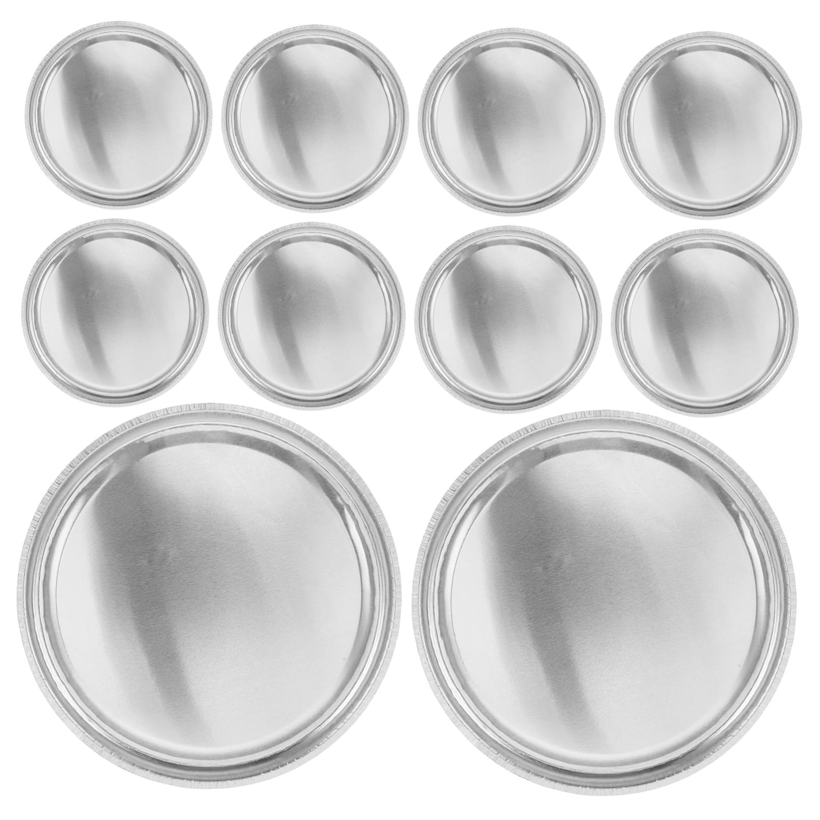 SHINEOFI 10 Pezzi Piatto con Precisione per Laboratorio di Pesata in Alluminio Resistente e Leggero per Pesare Polveri in Scientifico