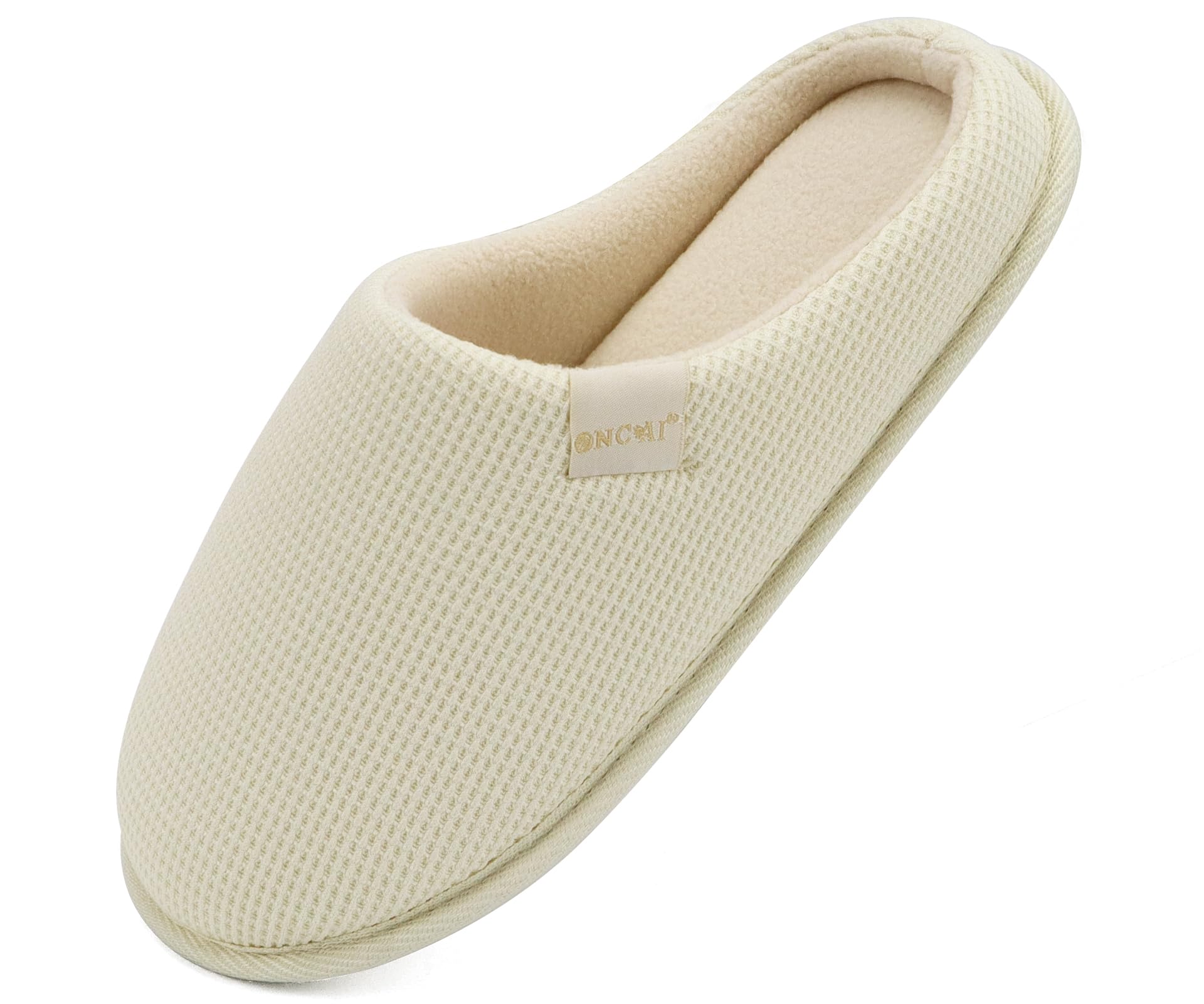 ONCAI Womens House Slippers Cushion Memory Foam Waffle Upper Home Comfortable Warm Winter Cozy Soft Lightweight Indoor Best