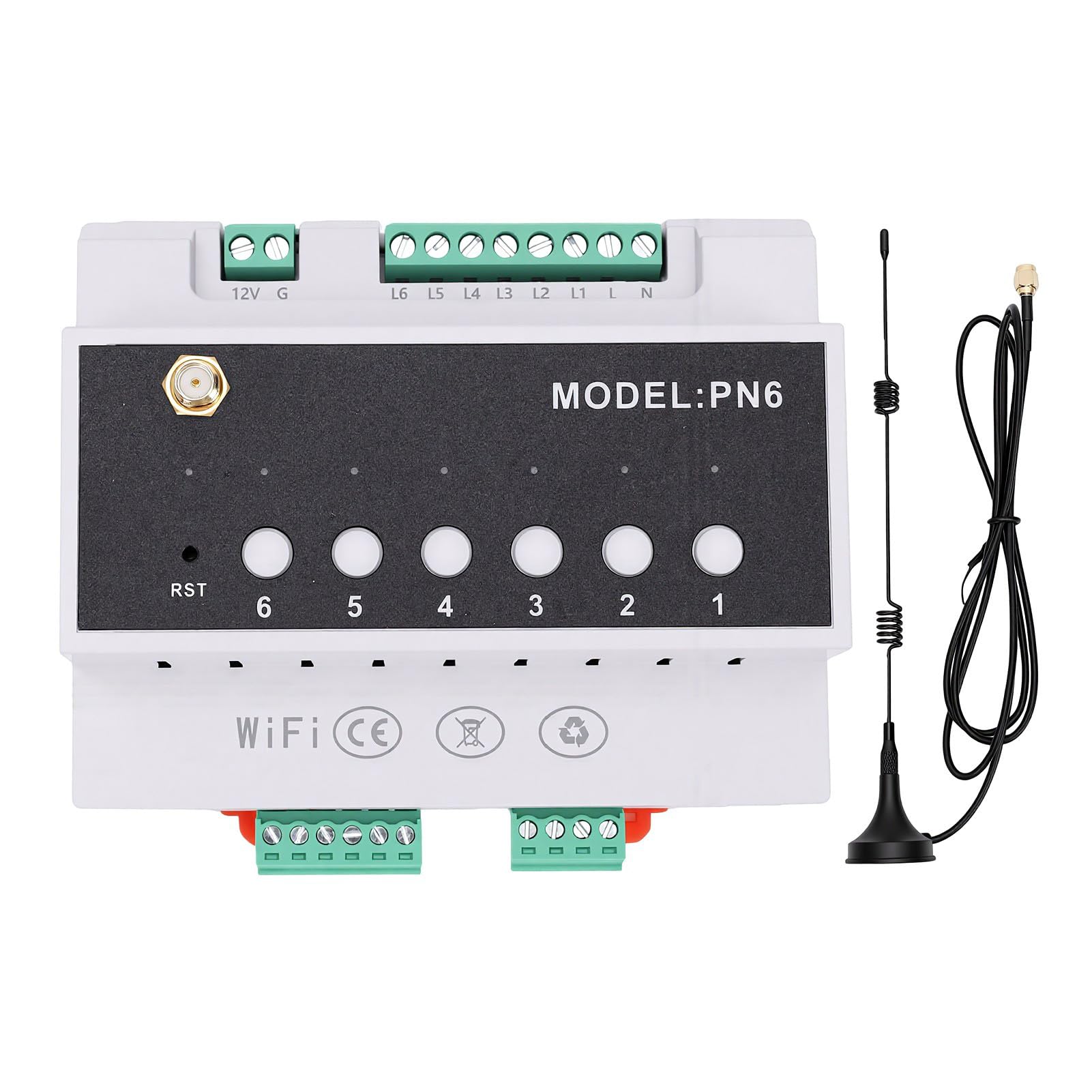 Bewinner Modulo Interruttore relè Intelligente a 6 Canali con Controllo Motore Tuya (WIFI)