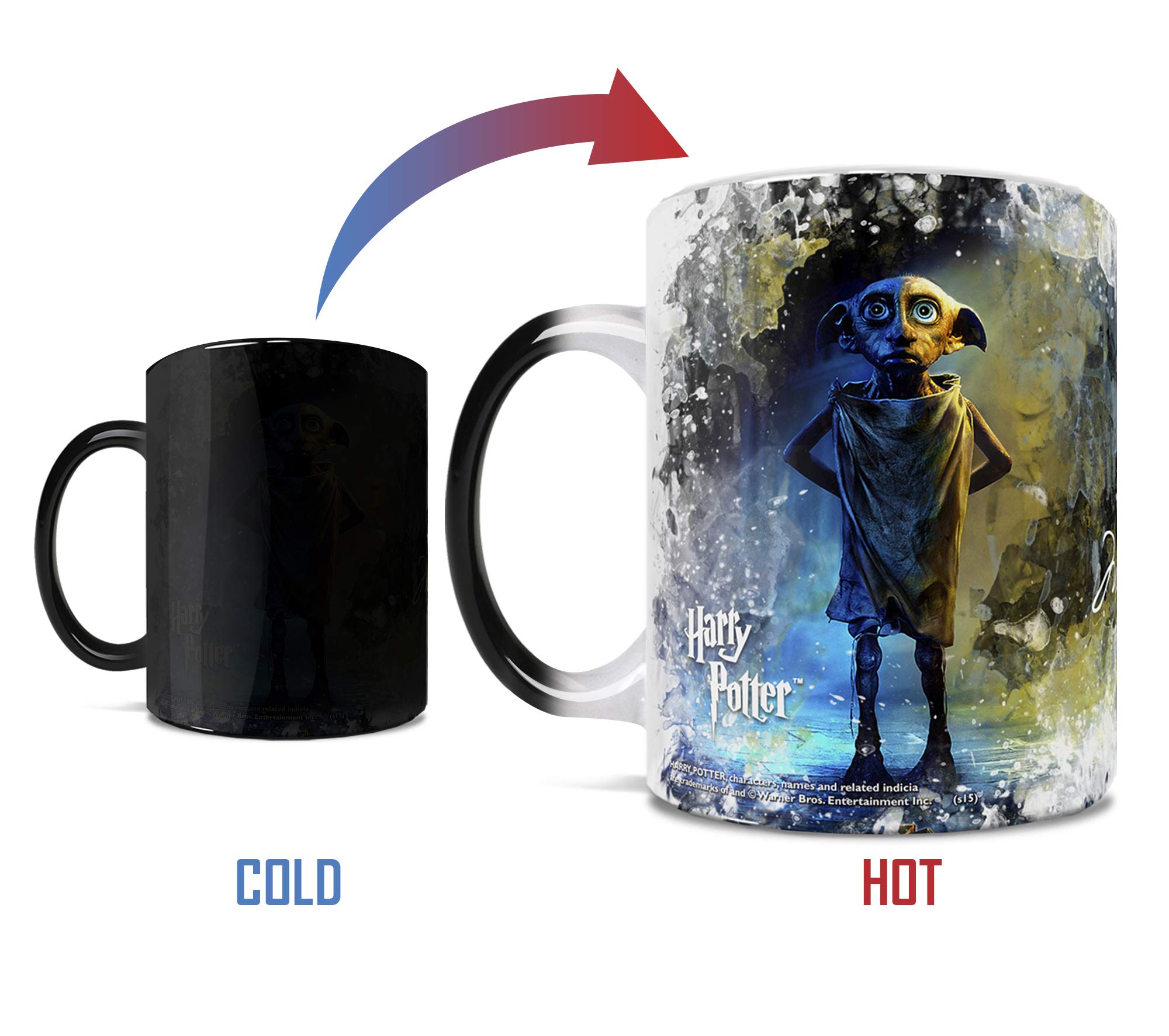 Morphing Mugs Harry Potter (Dobby) Ceramic Mug, Black