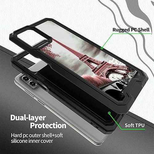 Miniatura 2 de Rossy Funda para teléfono Motorola Moto G Stylus 5G 2023 con patrón de torre Eiffel de París rosa para mujeres y hombres, híbrida de doble capa,