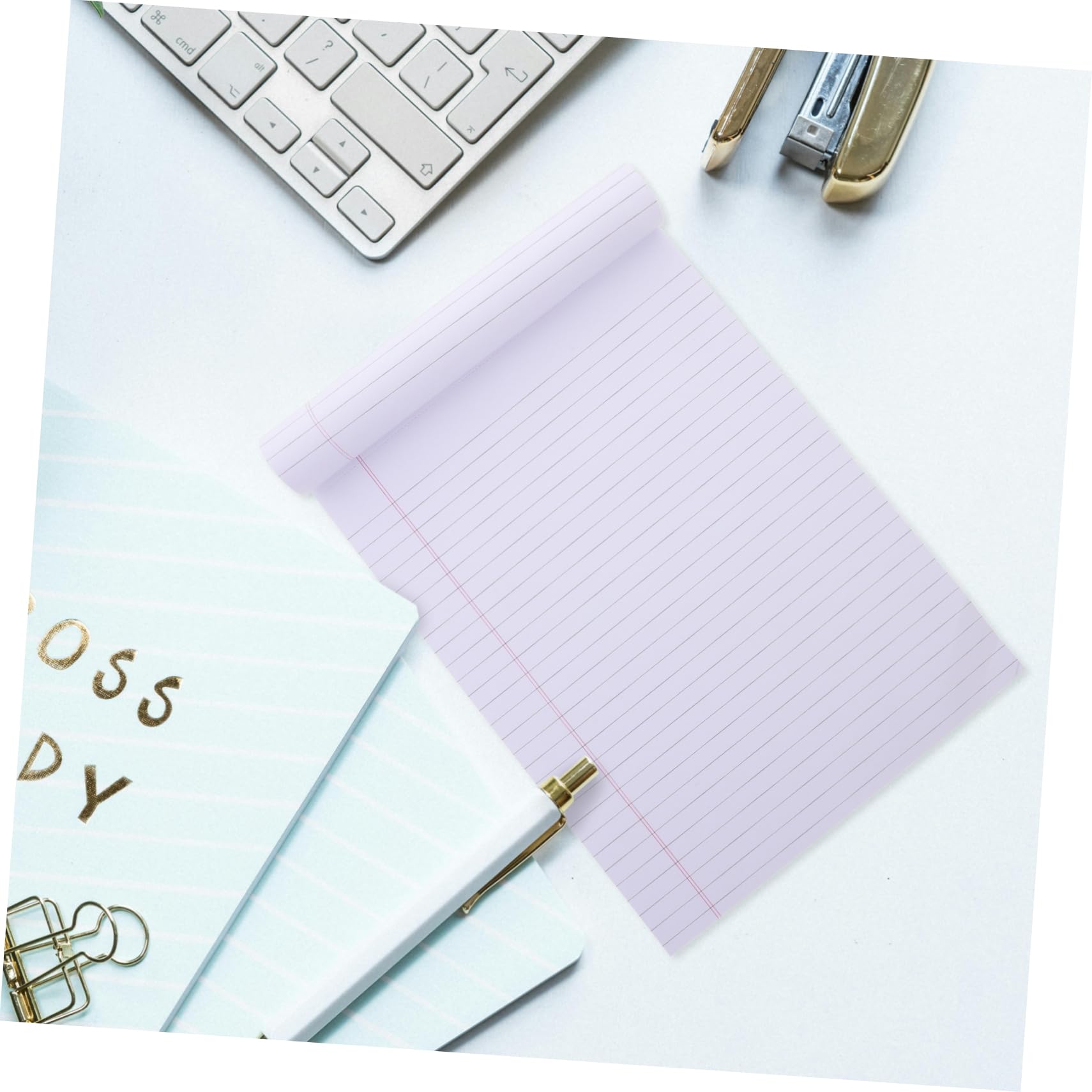 VILLCASE Set di 4 Memo Pad A4 Carta Spessa a Righe Larghe, Design Strappabile, Blocchi per Scrivere come Desk Planner per Appunti D'ufficio