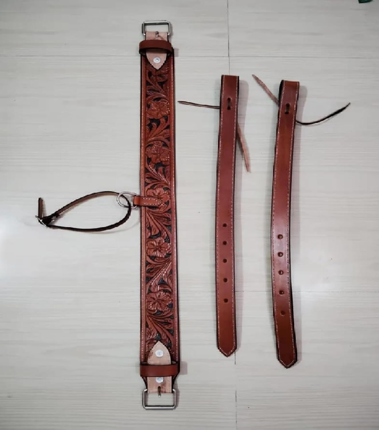 Super Quality HeavyDuty Wide Roper Ranch Trail Back Flank Cinch/All Customixation Available Size Long End to End