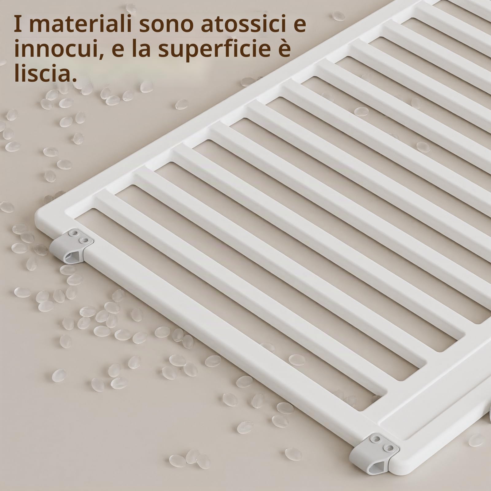 Gupamiga Box per cuccioli, pieghevole, con porta, beccuccio per cuccioli per casa, solido e liscio, facile da installare, bianco 89 x 89 cm