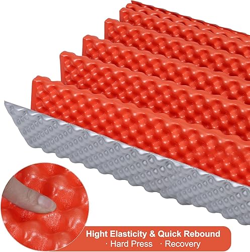 Miniatura 10 de PATIKIL Almohadilla de dormir de espuma de celda cerrada aislada R-Value 2.1 Almohadilla de dormir plegable Esterilla de dormir ligera para acampar