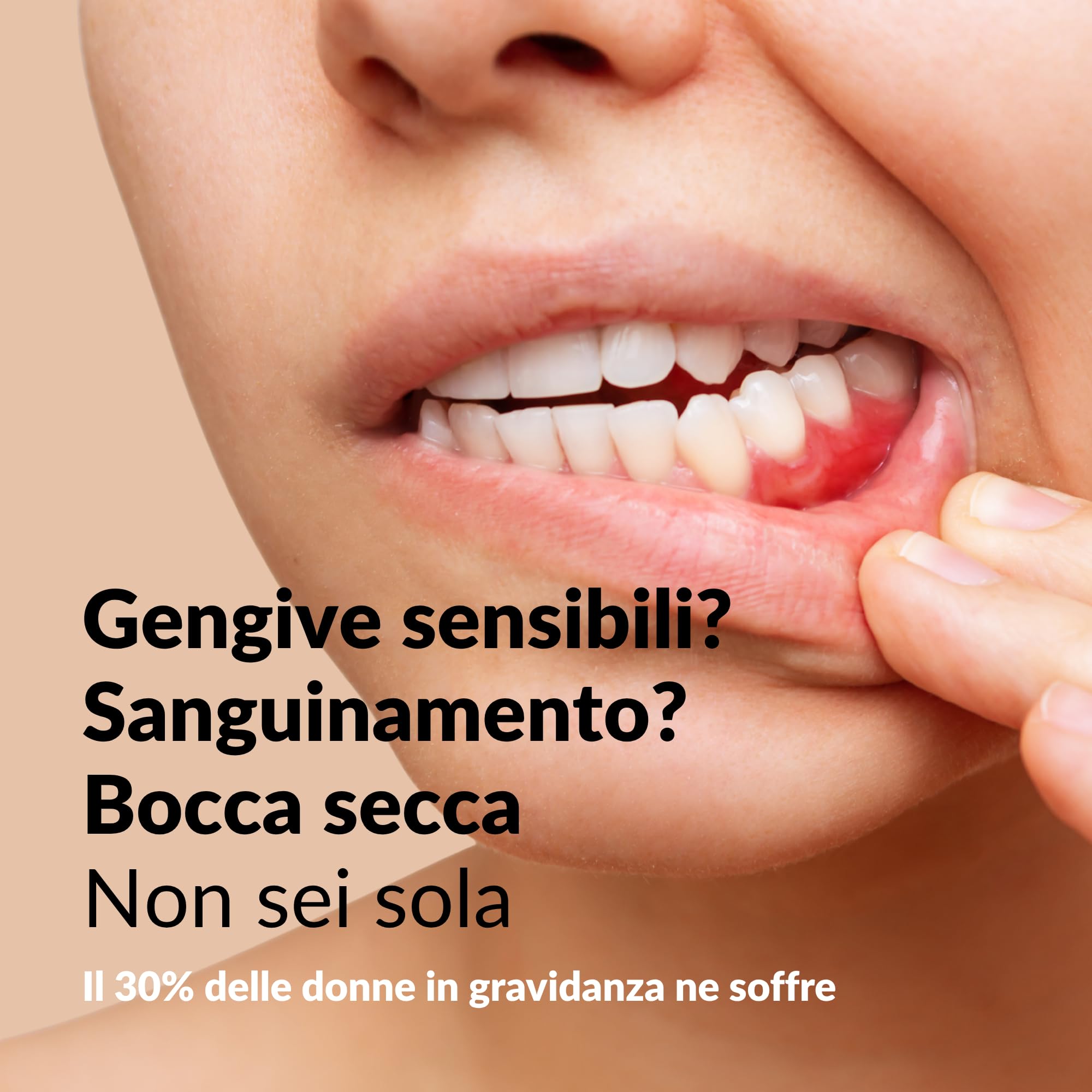 Dentale Prebiotico Senza Fluoro con Nano Idrossiapatite - Gengive Sensibili - Gravidanza e Postpartum - Calma, Protegge e Rafforza la Flora Orale - Con Aloe Vera, Xilitolo ed Estratti Botanici - 225ml