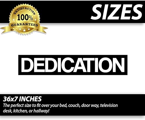 Miniatura 5 de My Vinyl Story  DEDICATION  Calcomanía motivacional grande de pared para gimnasio en casa, fitness, entrenamiento, motivacional, decoración de