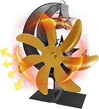 Lareira Fogão Ventilador - Ventilador de fogão de 7 lâminas com economia de energia | Fogão a Lenha Termodinâmico Ventilador Operação Silenciosa Economizando para Lareira Queimador de Lenha Wekijau