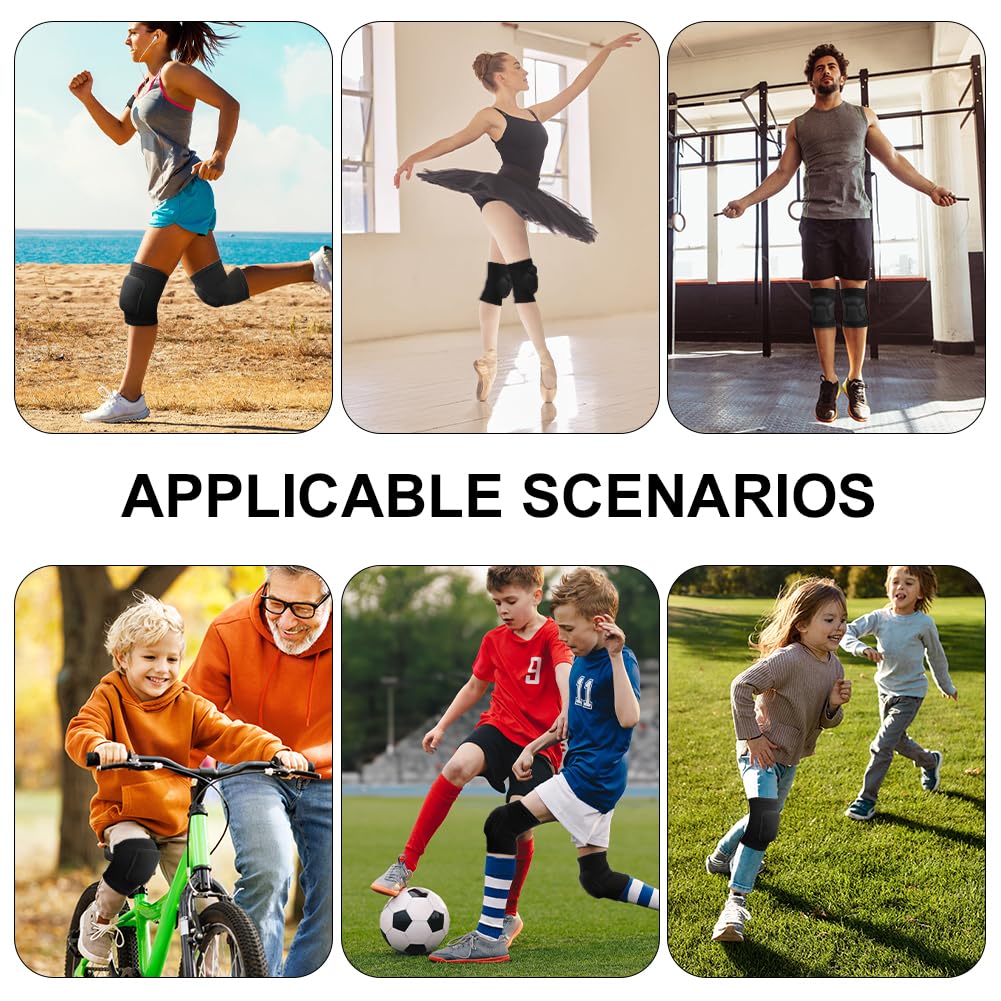 Flintronic Genouillères de Protection, Genouillères de Danse, Genouillère de Sport, Genouillère de Volleyball, Épais Éponge Antidérapant, Protege Genoux pour Danse Volleyball Yoga Football, Unisexe, M