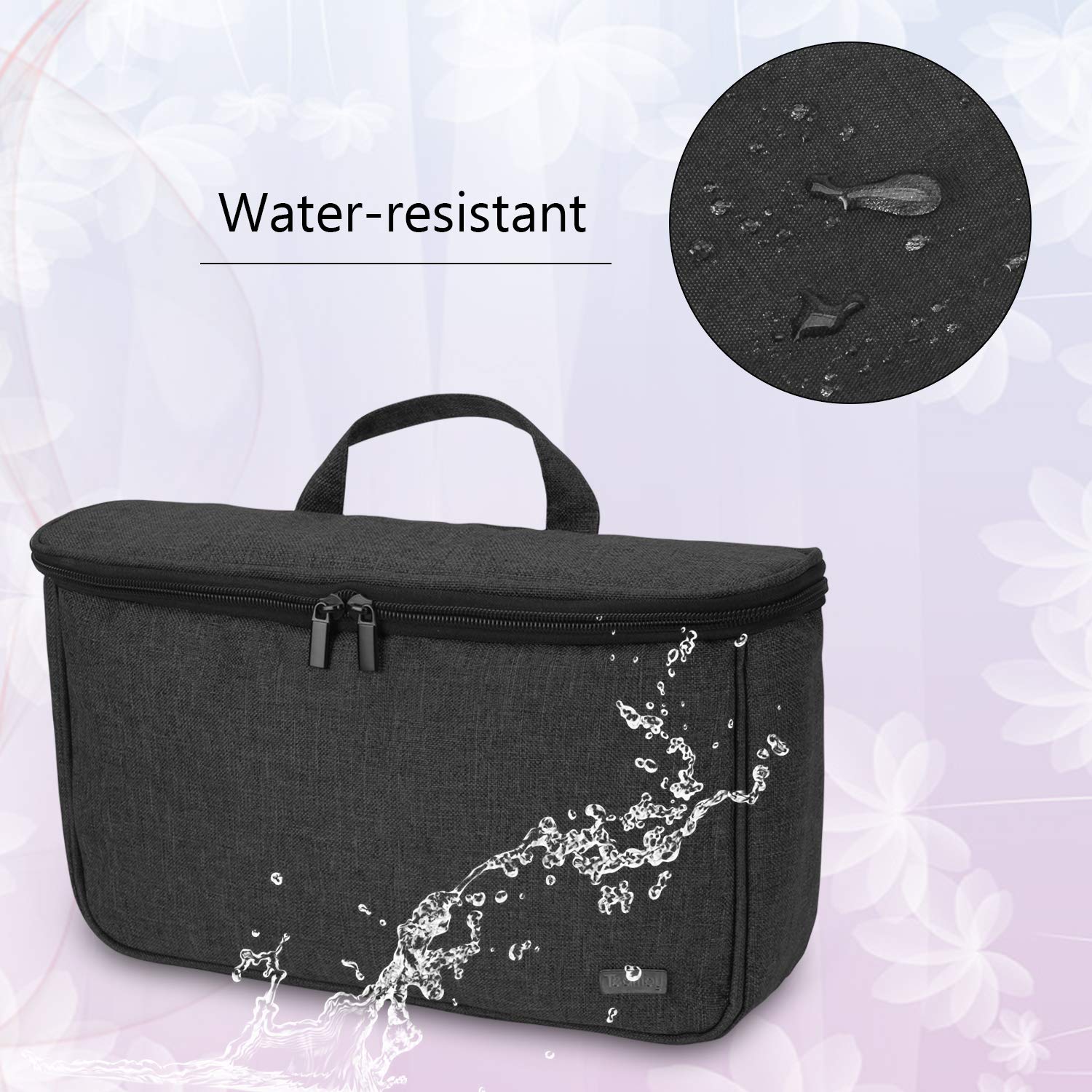 Teamoy Bolsa Viaje de Rizador de Pelo, Organizadora de Viaje para Accesorios Styler, Bolsa Cepillo Rizador de Pelo, Bolsa para Rizador Secador, Negro — view 6