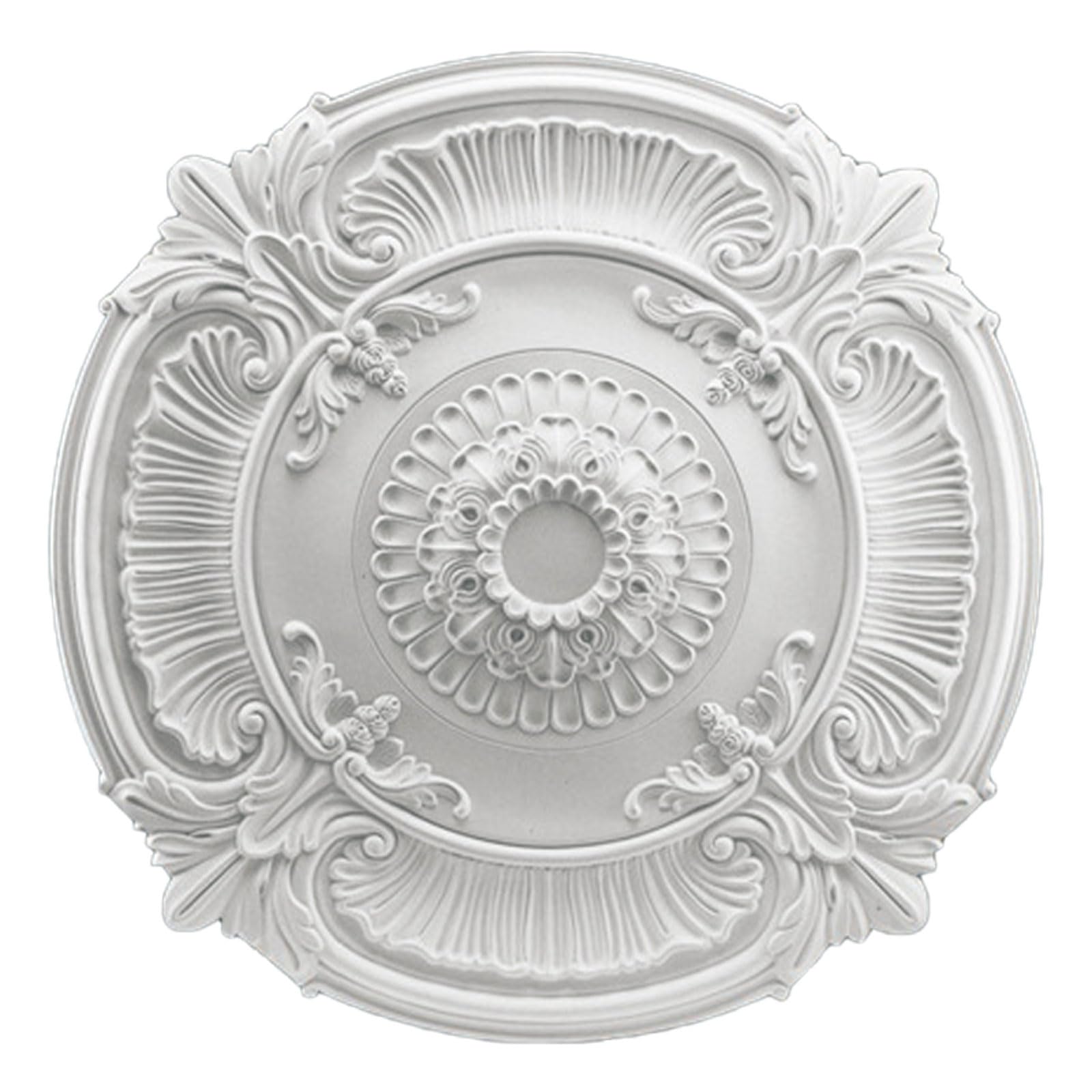 Foelanne White O Pu Decorative Ceiling Light Medallion White 29-70Cm(,66Cm)