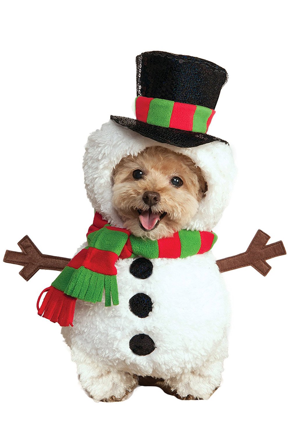 Rubies Official Walking Snowman Dog Costume, Christmas Pet Dress Up, Large Halloween, Multicolor