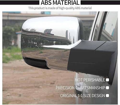 Miniatura 5 de Voodonala Cubierta inferior de espejo lateral para Dodge RAM, cubierta de lámpara de advertencia negra ahumada, compatible con Dodge RAM 2011-2018