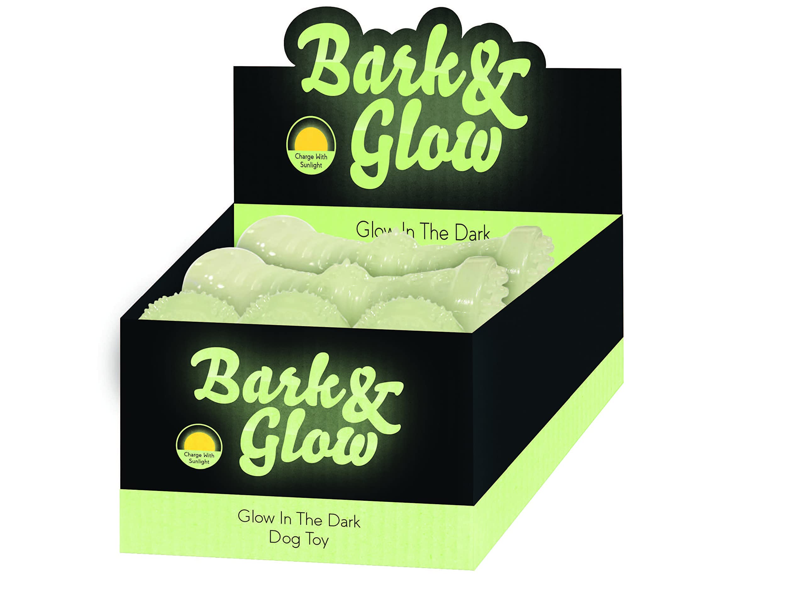 Pet Brands Glow-in-The-Dark Dog Toy Mixed Box of 12