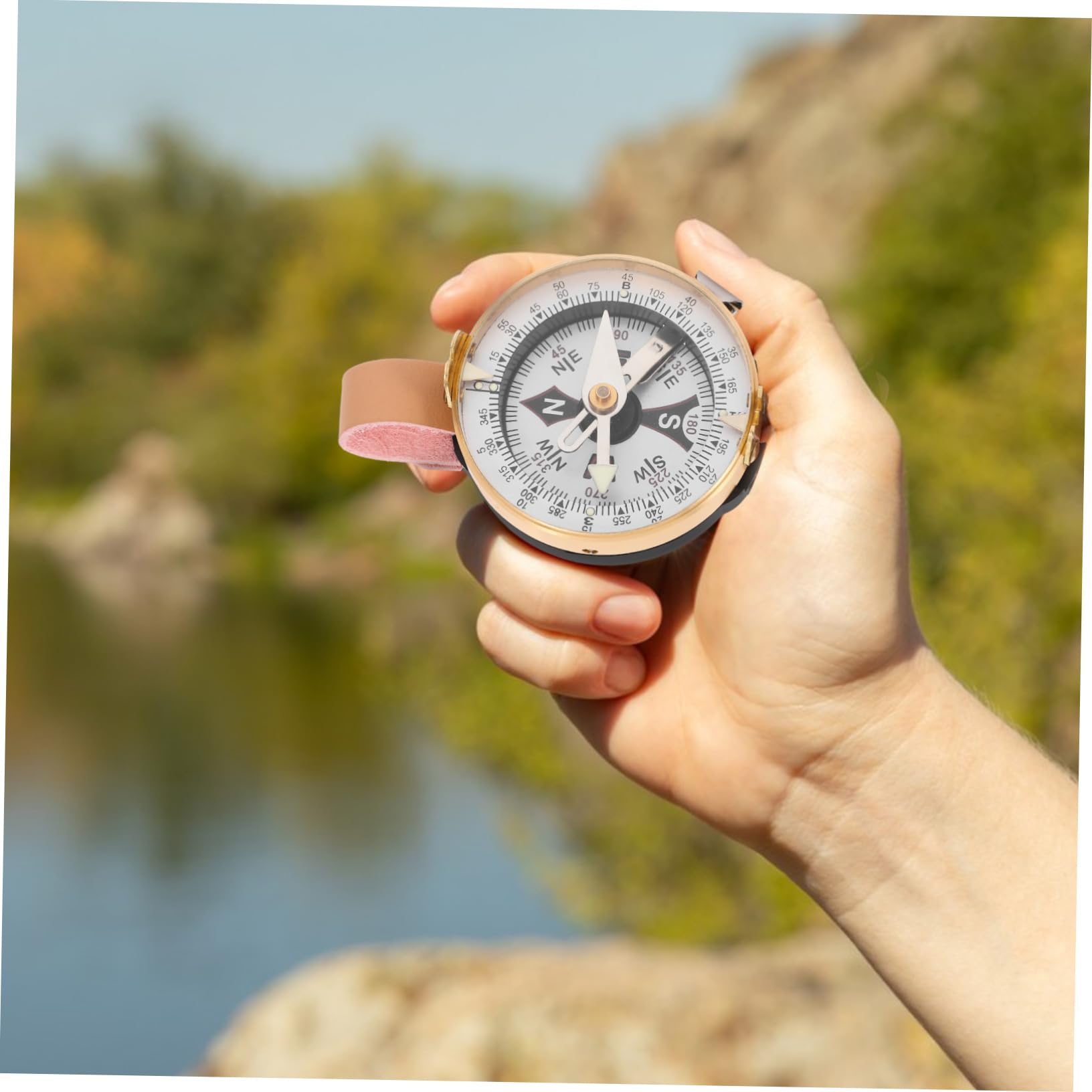 Yardwe orologio bussola orologio della bussola orientamento bussola tascabile attrezzatura da campeggio bussola marina bussola da escursionismo portatile fornitura campeggio Metallo