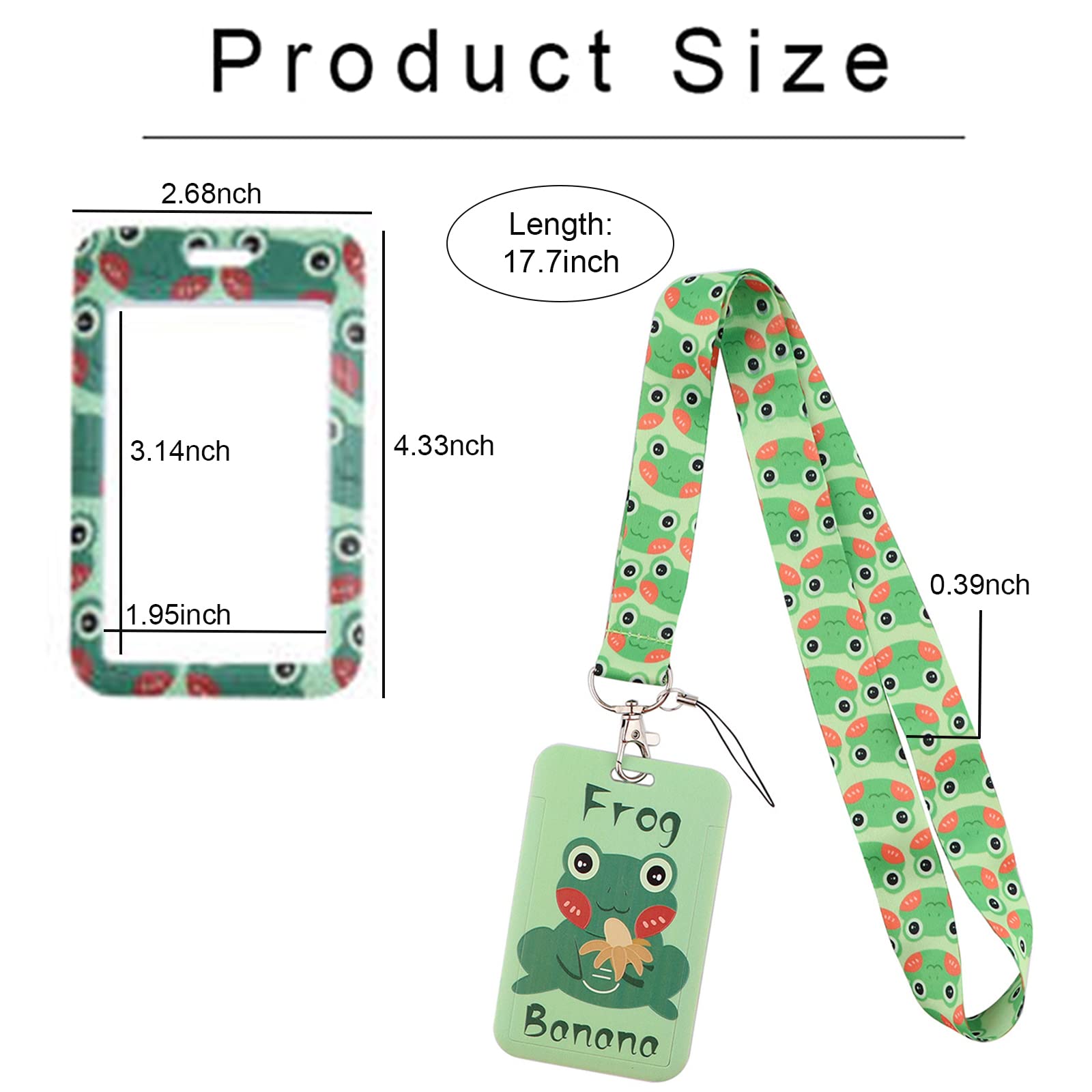 Amazon | かわいいカエル ネックストラップ IDカードホルダー付き 動物