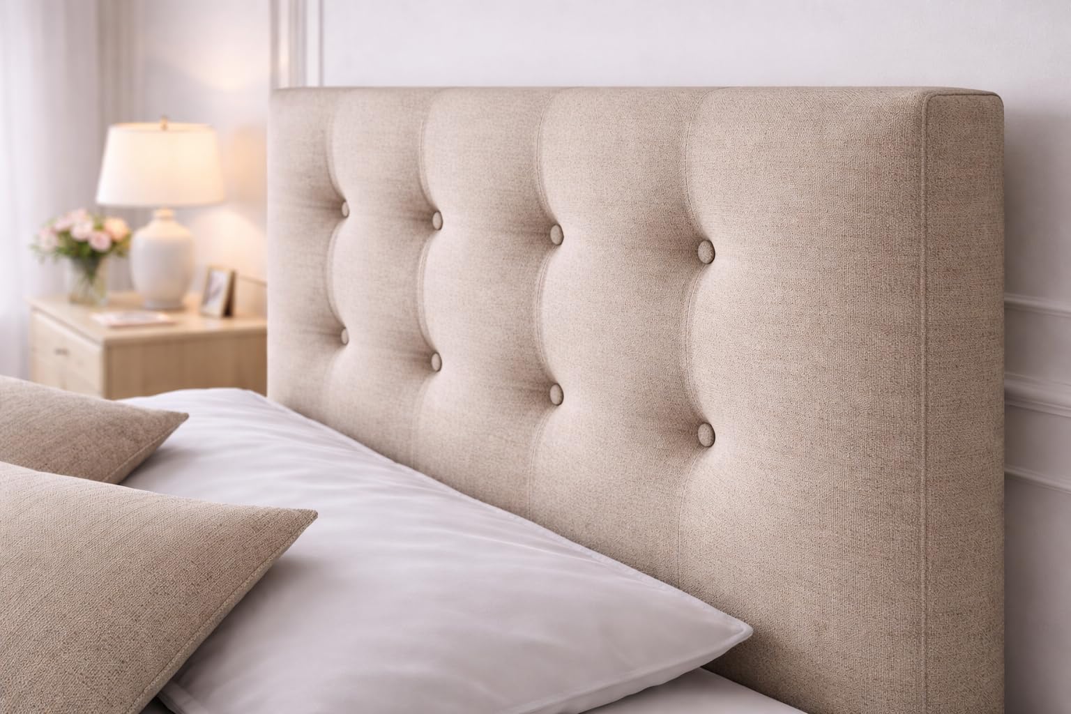 Tesla Dreams Boxspringbett 180x200 Ronda, 7 Zonen Taschenfederkern-Matratze H2/H3, 5 Jahre Garantie, Topper Visco, Unterbau Taschenfederkern, Montage verfügbar, Beige