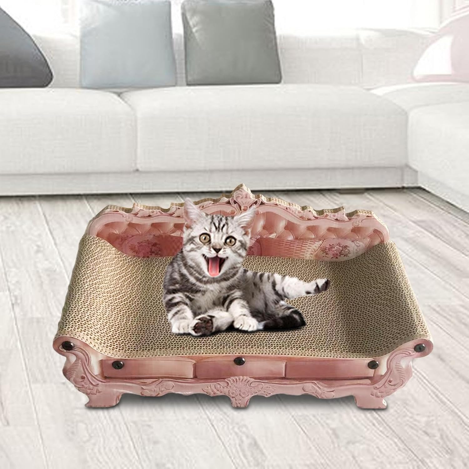 Cat Scratcher Bed for Feline Comfort and, L