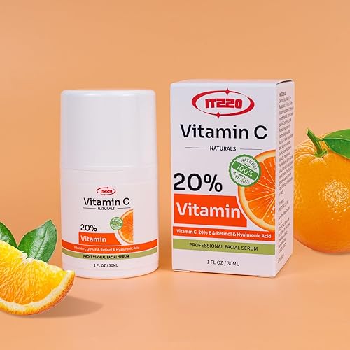 Miniatura 2 de Suero facial con vitamina C con ácido hialurónico, suero antienvejecimiento, reduce las manchas oscuras, líneas finas y arrugas, retinol,