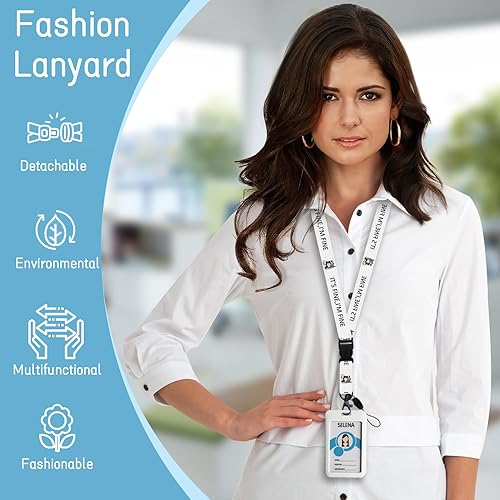 Miniatura 8 de Cordones para perros cachorros para insignias de identificación, bonito soporte para tarjetas de identificación con cordón separable, cordones para