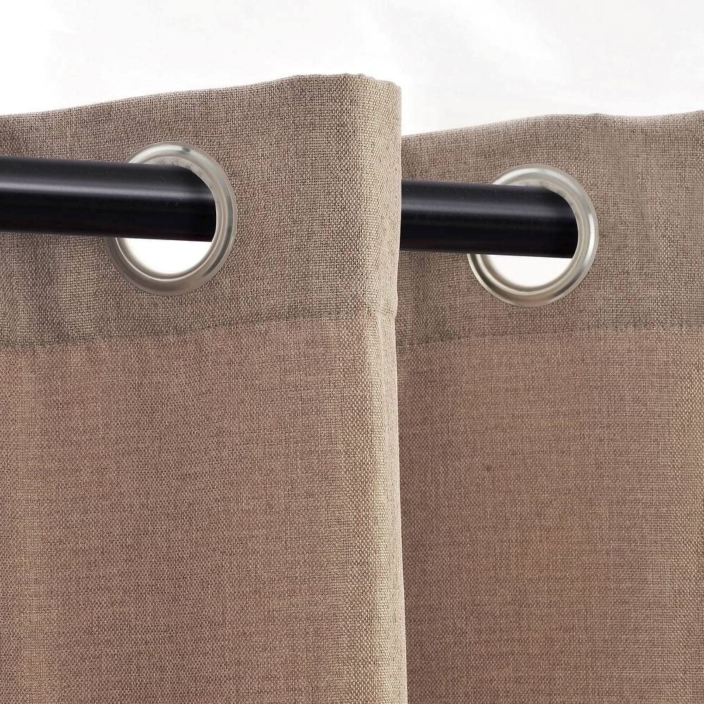 Classic Modern Brown Color Blackout Curtains No Light 52