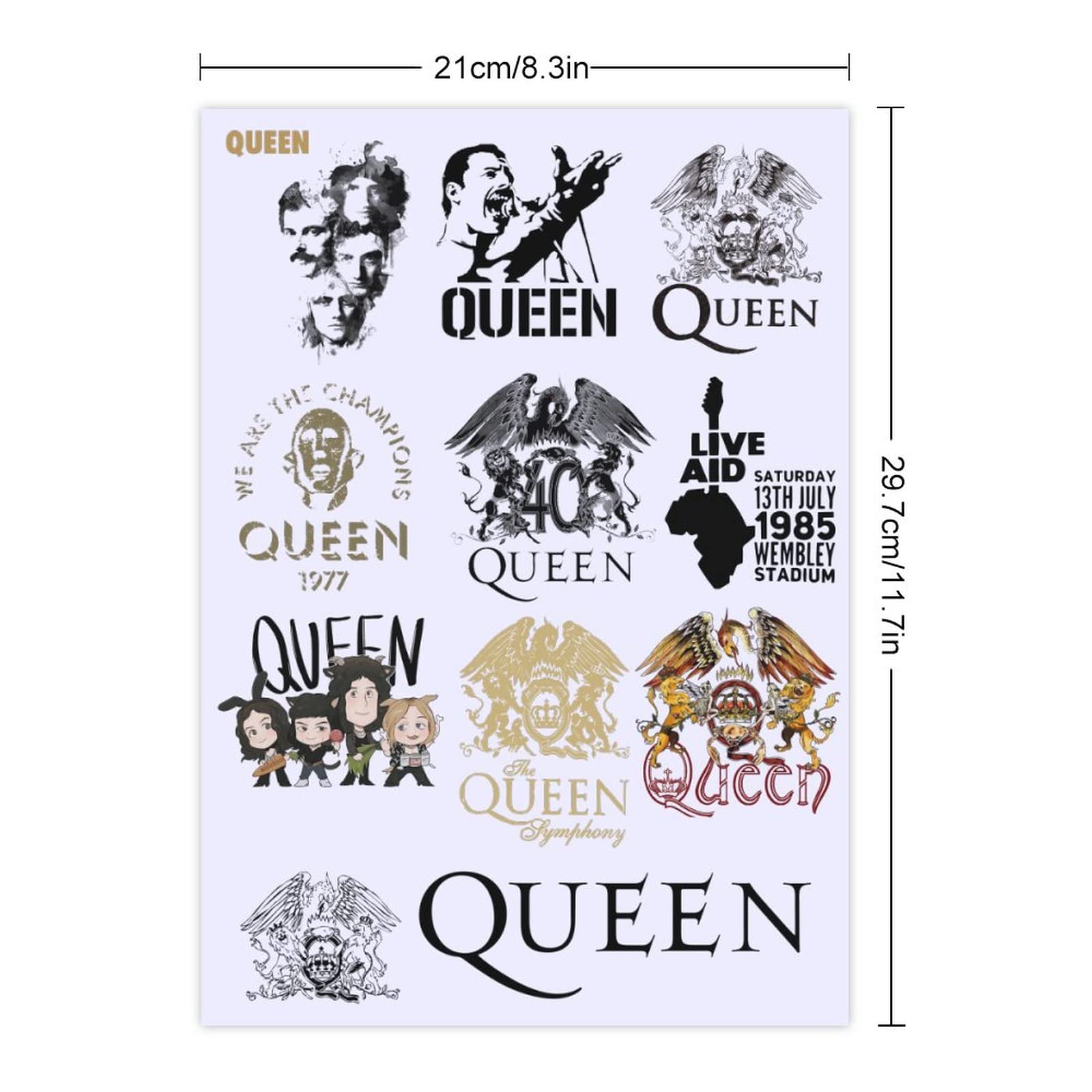 Amazon.co.jp: Seal Queen Band Queen Waterproof Sticker Set 2/4/6