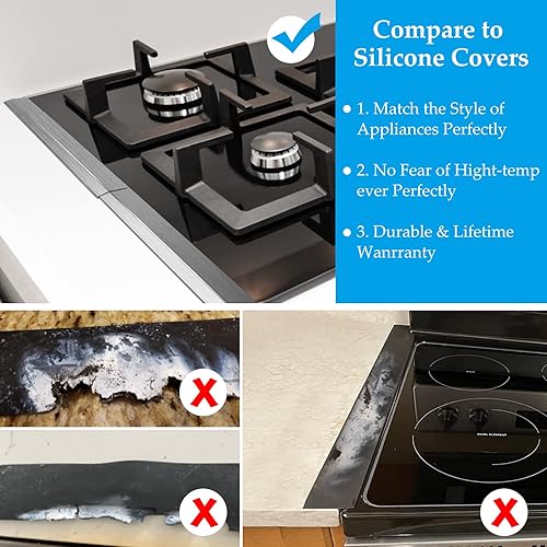 Miniatura 6 de Cubiertas para huecos para estufas, cubiertas para huecos de encimera de estufa, relleno de huecos de estufa, cubierta de huecos de estufa de acero