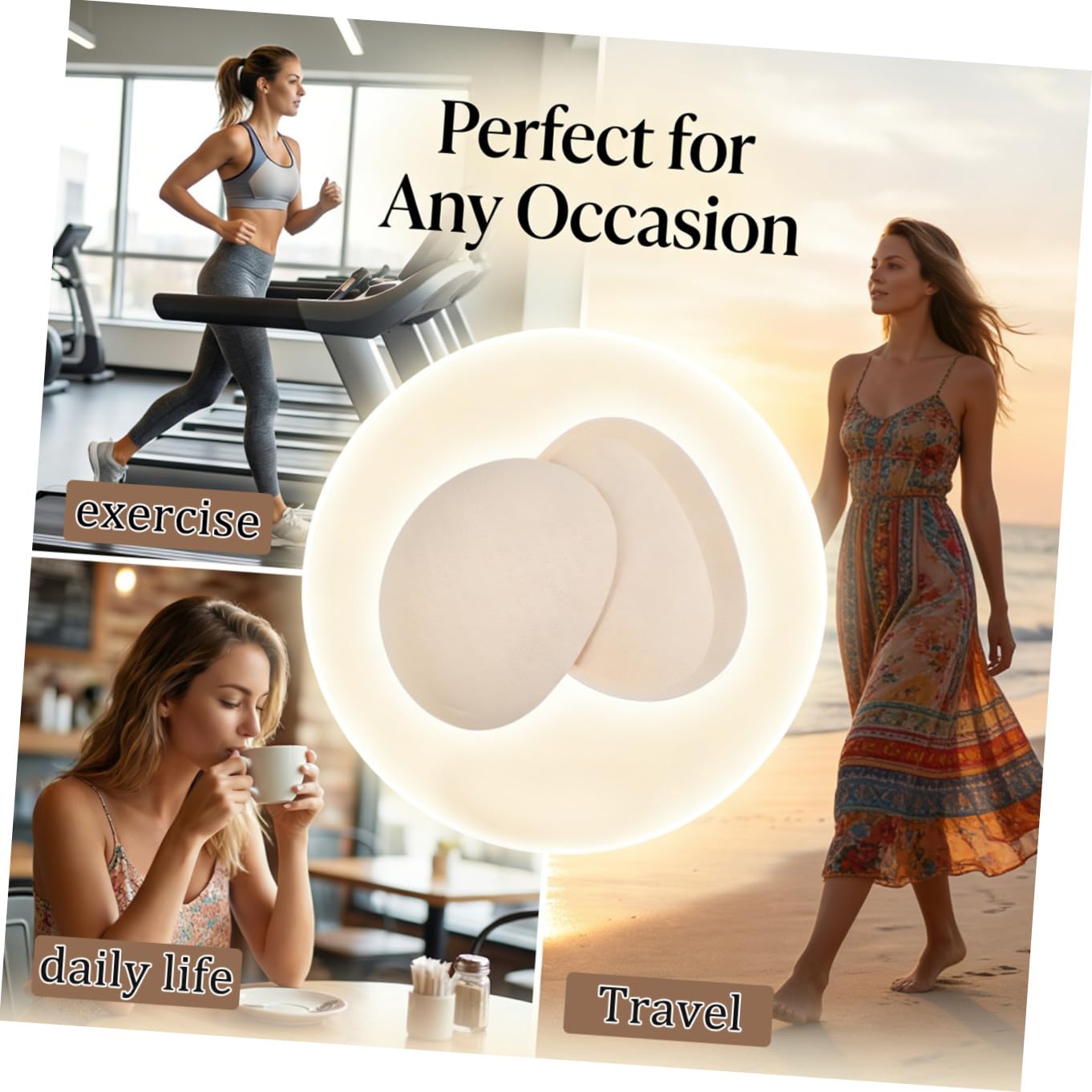 GALPADA Almohadilla Para El Inserciones De Sujetador De Mujer Inserciones De Sujetador Extraíbles Almohadillas Para Copas De Sujetador Inserciones De Copa De Sujetador Algodón