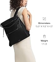 Amazon.com: TUMI Voyageur Leigh Backpack/Tote Black/Gunmetal One