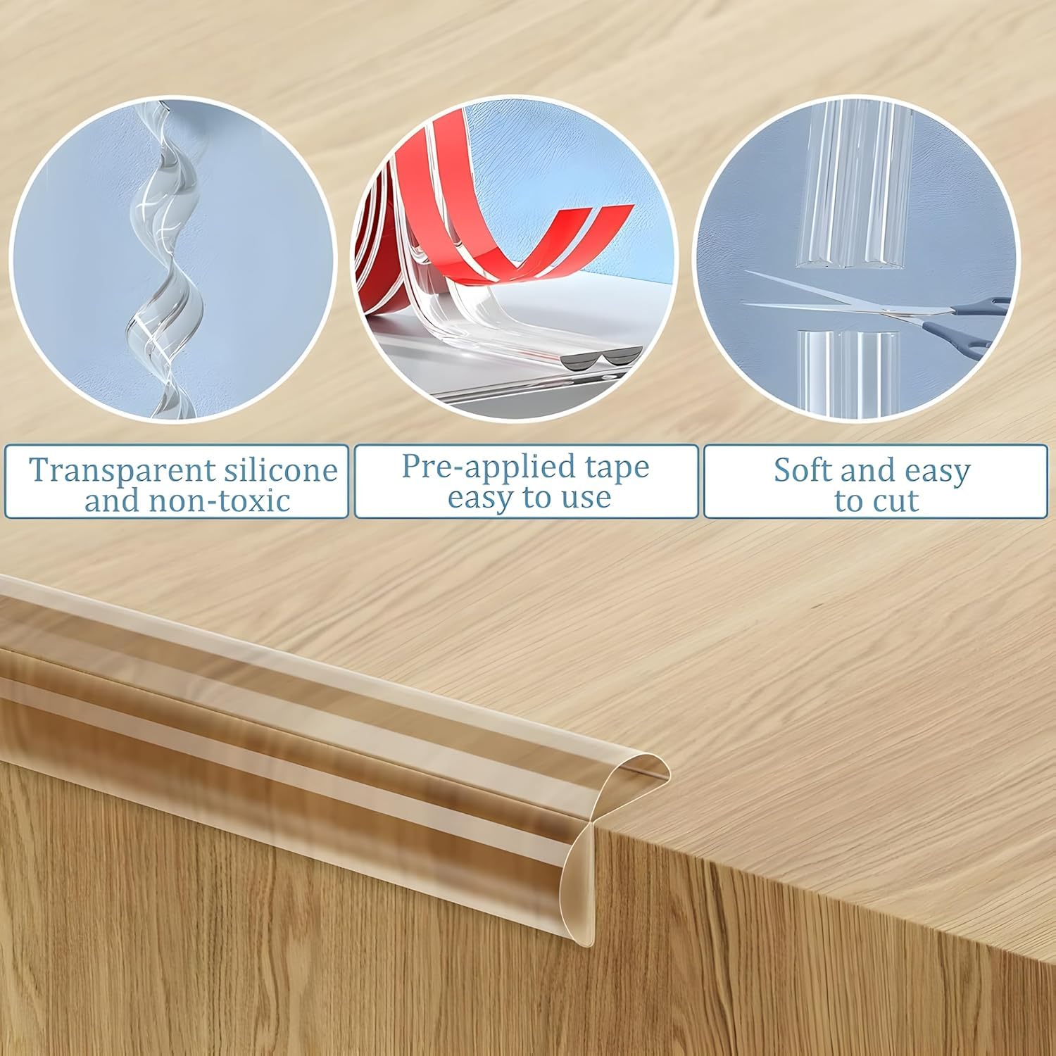 Orbica 4 Meter Silicone Edge Protector Strip – Baby Proofing Edge Guards for Tables, Furniture, Desks, Beds & Walls – Child Safety Corner & Edge Protectors for Baby, Non-Toxic, Durable Bumper Guards 1
