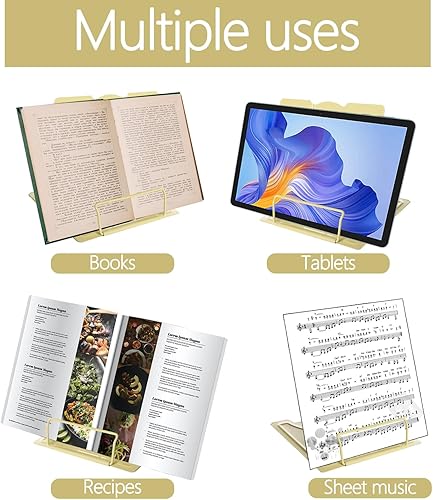 Miniatura 3 de Soporte de libro de metal ajustable para lectura