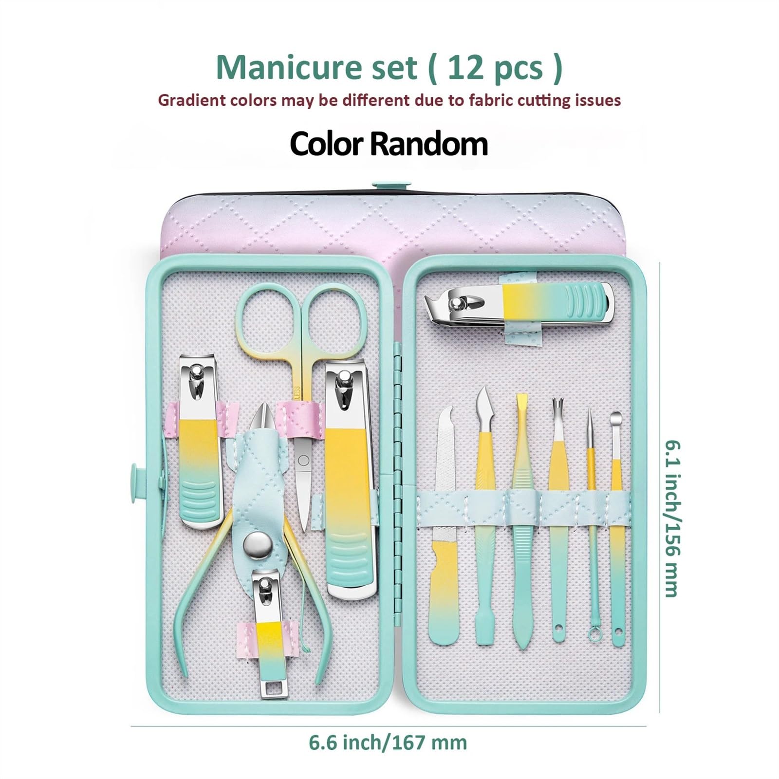 Zestaw do manicure narzędzia 7-18 szt./zestaw obcinacz do paznokci ze stali nierdzewnej zestaw obcinaczy do paznokci ze składaną torbą zestawy do manicure nożyczki przybory do makijażu