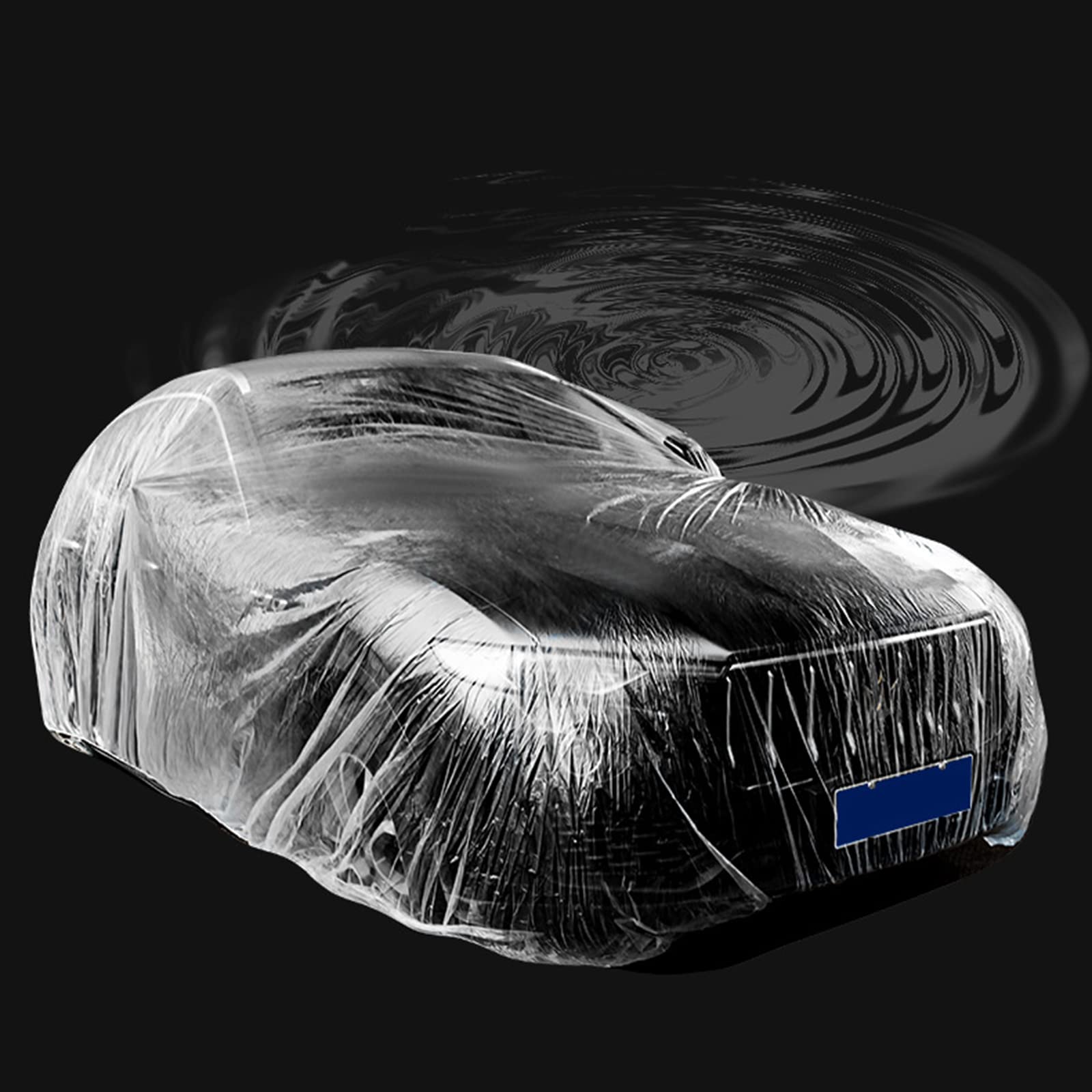 2 Copriauto Trasparenti USA E GETTA In Plastica PE – Impermeabili E Antigraffio – Taglia Unica Per SUV (fino A 24m?) - 2