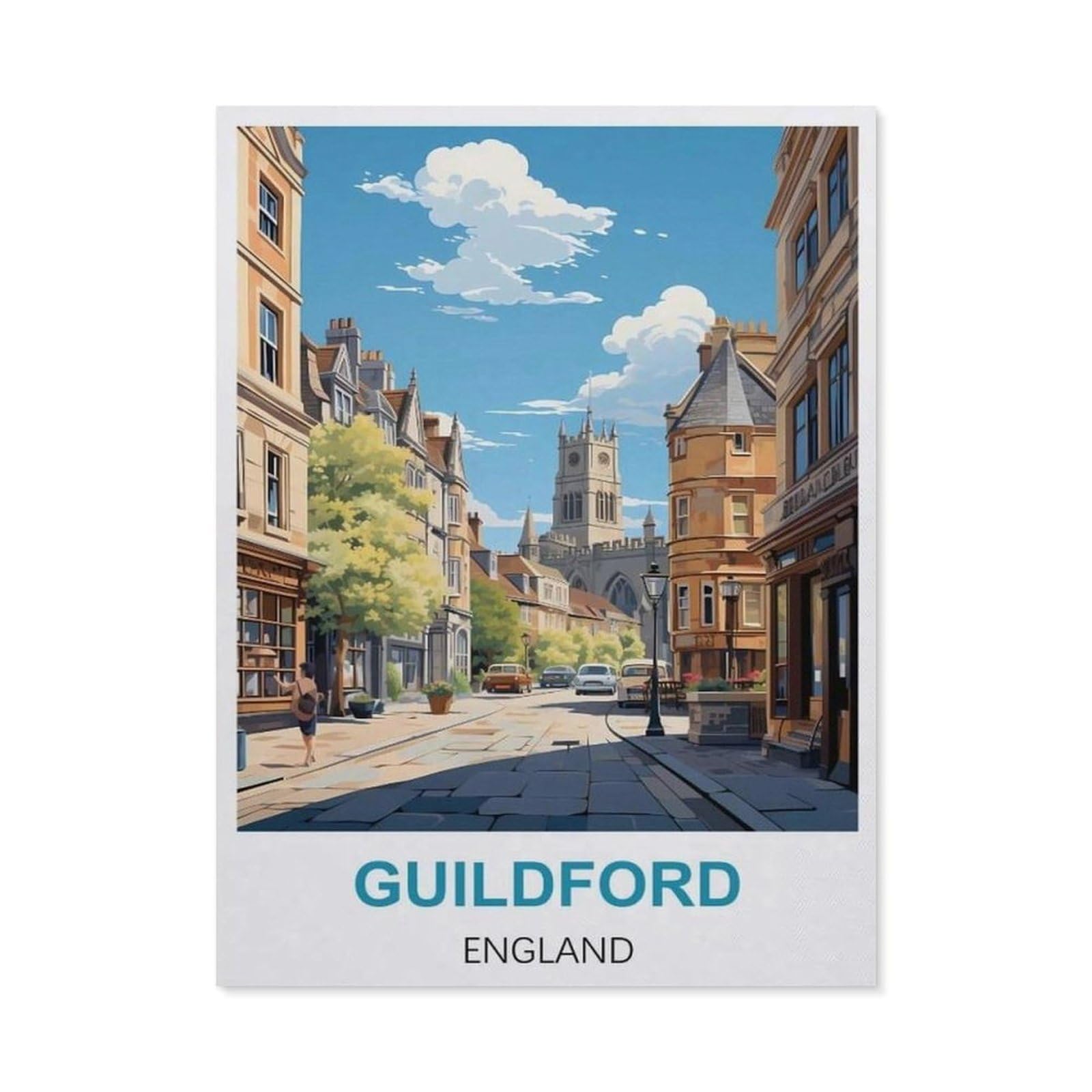 BEAYODKP DIY Diamond Painting，Guildford England（40 x 50 cm）