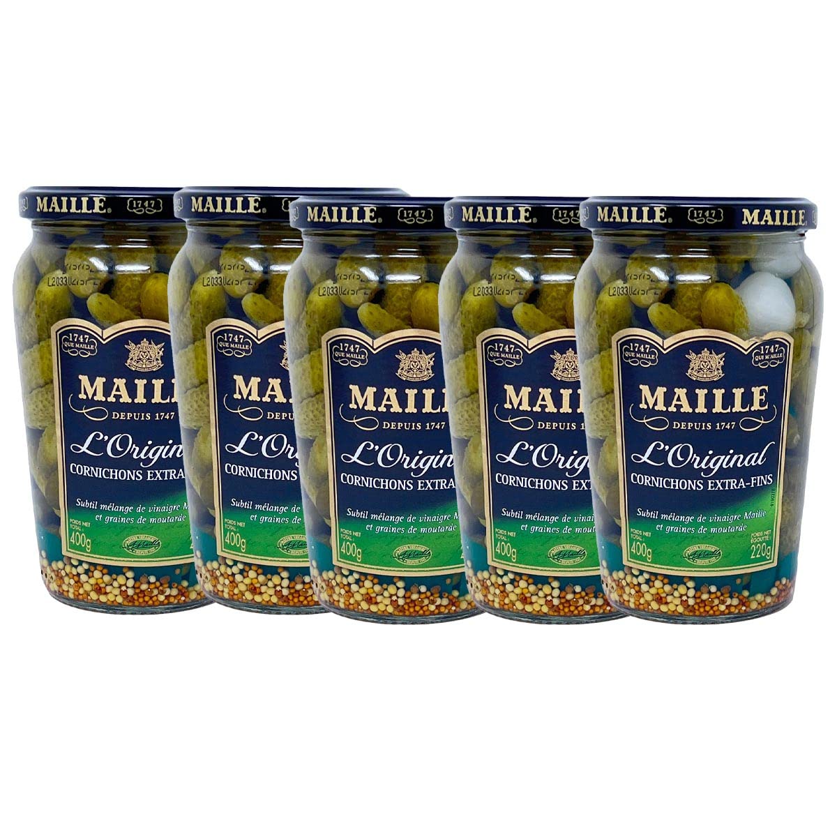 Maille Mini Gurken Cornichons Extra fein 5 x 400 Gramm