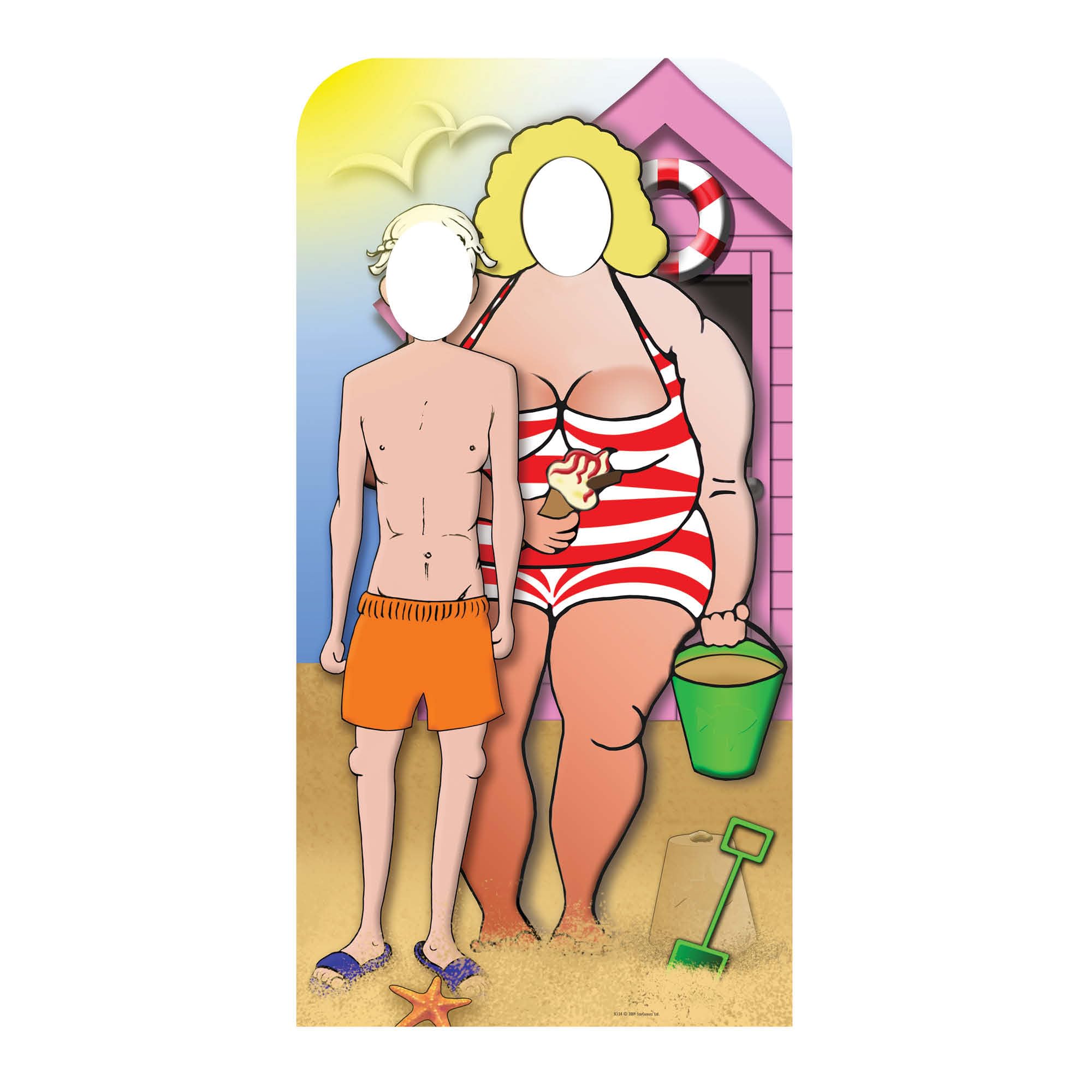 Star Cutouts SC134 Seaside Couple Stand in Cardboard Cut Out