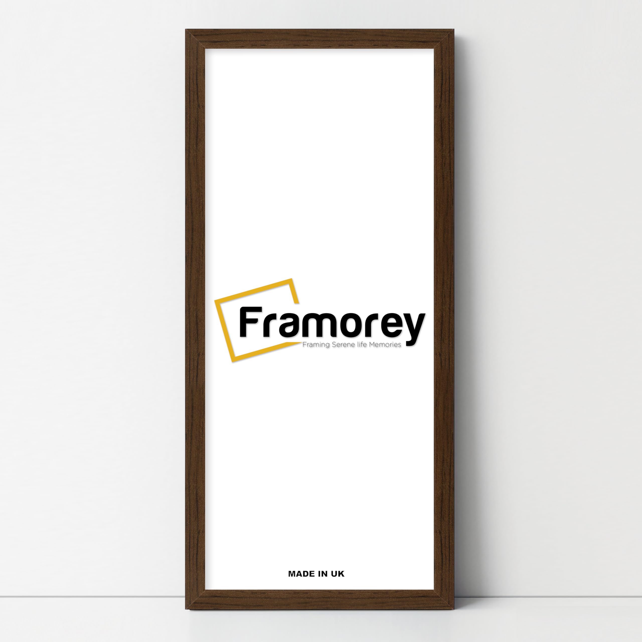FRAMOREY Walnut Wood Effect Frame, Panorama Style Picture Frame, 16x5 Inch Size Wall Art Hanging Photo Frame, Home Decor Frame, Best Picture Frame For Gifts