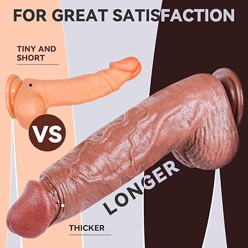 Miniatura 4 de Consolador anal súper largo de 16.93 pulgadas con glande pequeño, consolador gigante con ventosa fuerte para sexo más profundo, pene grueso y