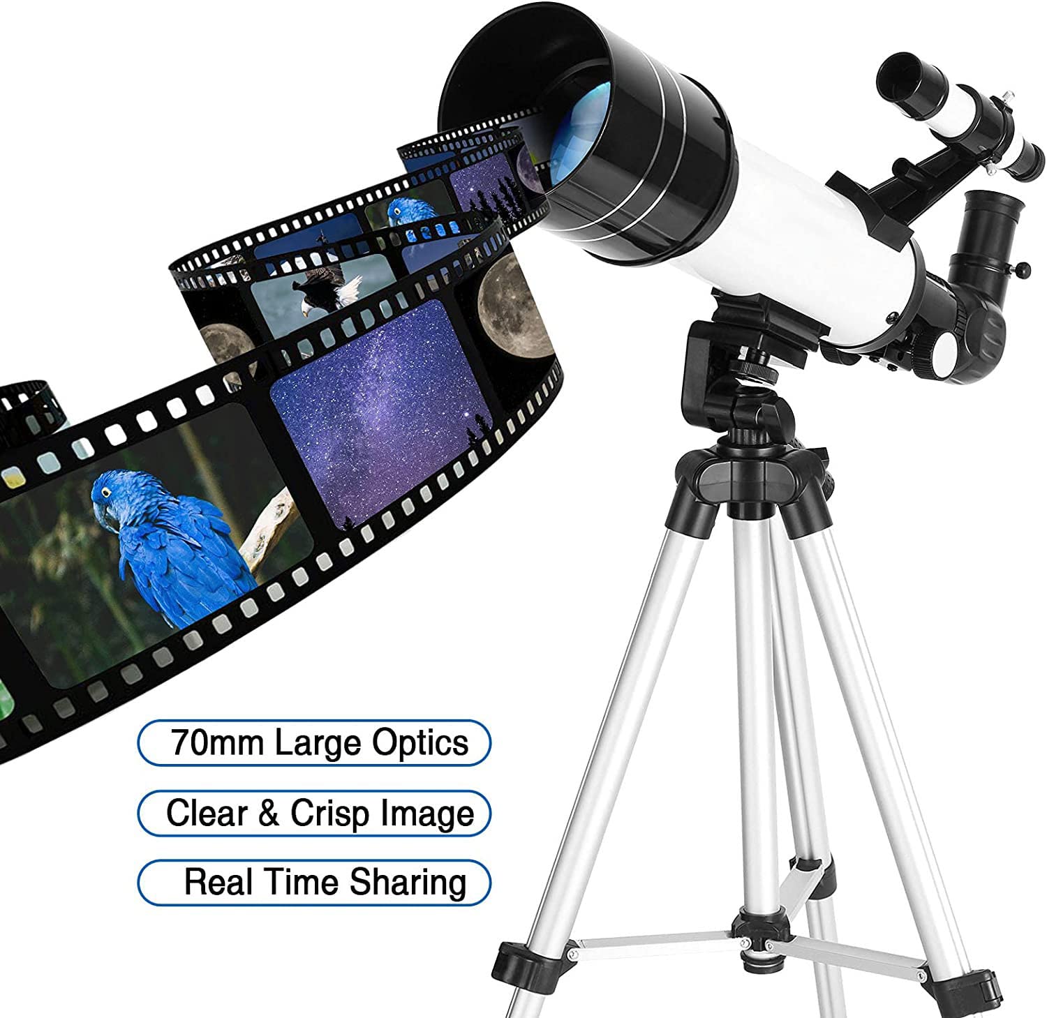 Carson Optical Carson SkyChaser 70 mm refractor beginners-telescoop met