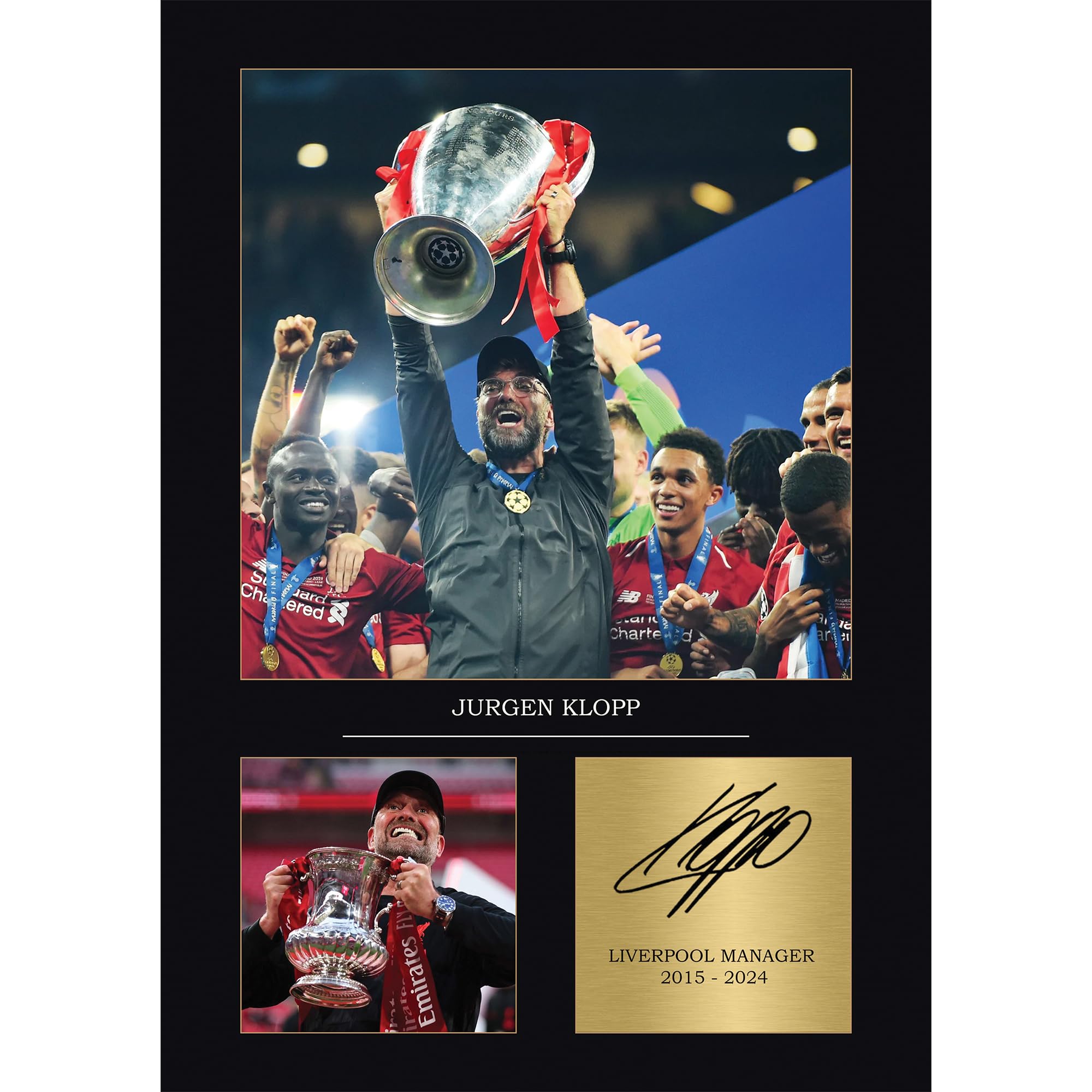 Jurgen Klop Gift Signed A4 Print Display Unframed Liverpool Gifts For Boys Digitally Reproduced Signature Liverpool Gifts For Men