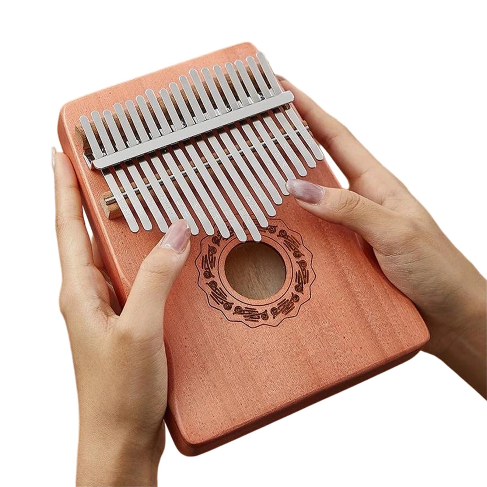 Kalimba portátil Kalimba Para Principiantes | Esta kalimba es fácil de llevar.(Red brown 17 key)
