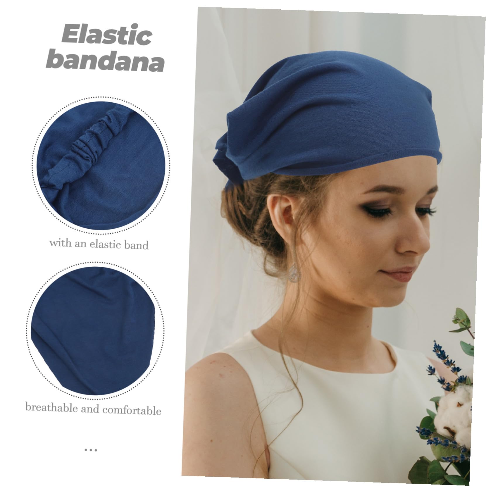 WOONEKY 6 pezzi Fasce Elastiche Larghe per Capelli Donna Bandana Boho Stile Unito Antiscivolo Grigio Grigio Scuro Caffè Blu Verde Accessori Moda Eleganti per Ogni Occasione