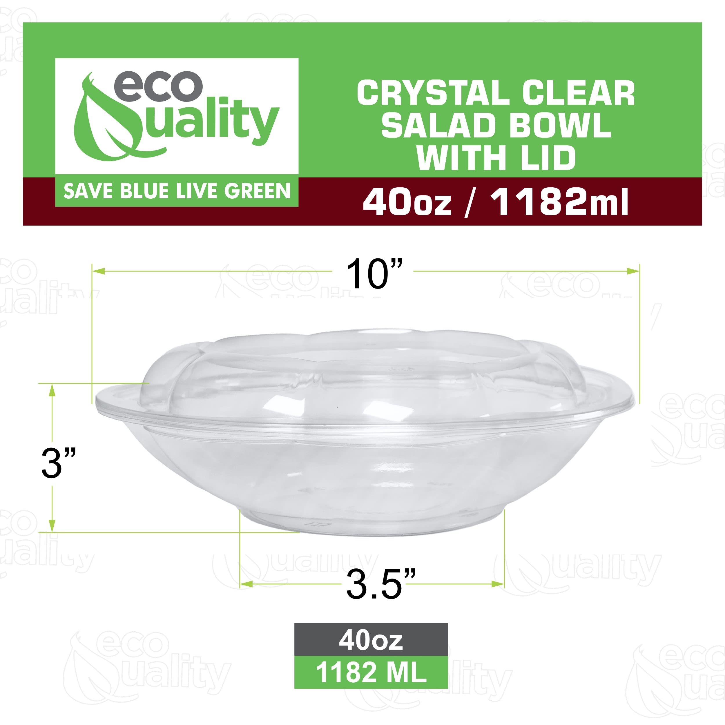 40-Pack Heavy Duty Clear Disposable Plastic Plates & Bowls - Microwavable, Reusable, All Occasions