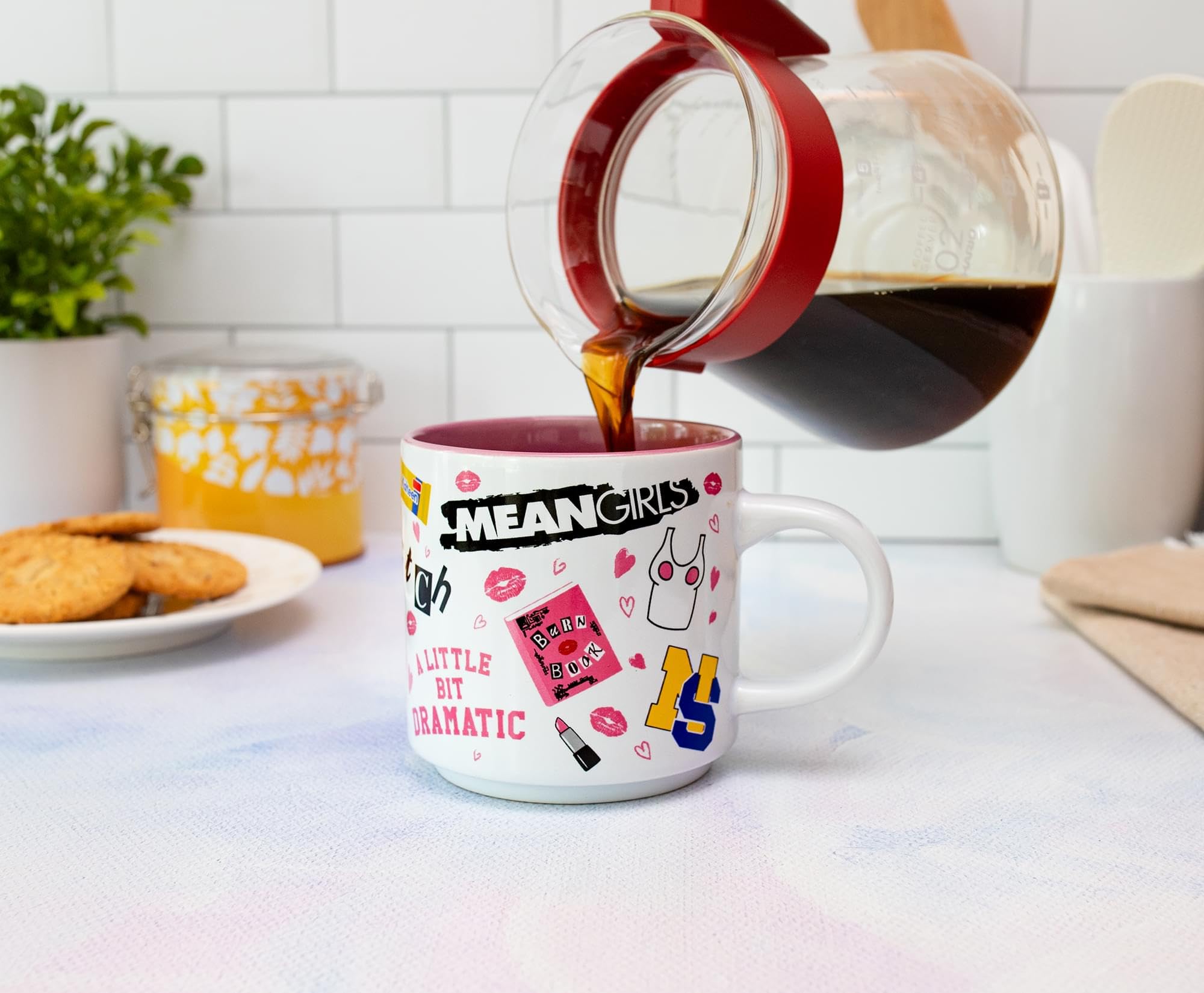 Mean Girls Icons - Taza de cerámica apilable individual | Taza de café para té, cacao, bebidas | Capacidad para 13 onzas