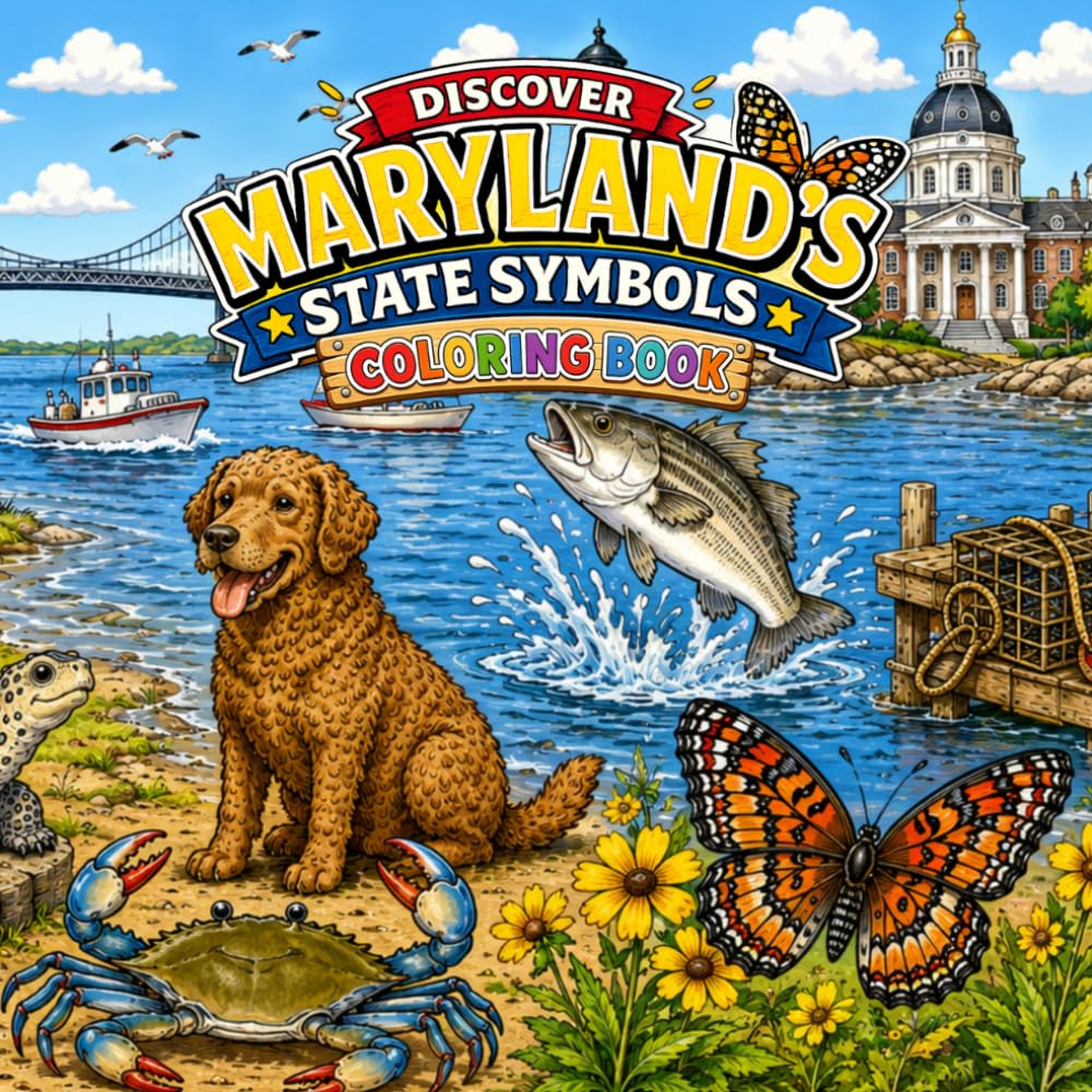 Discover Maryland State Symbols: Coloring Book