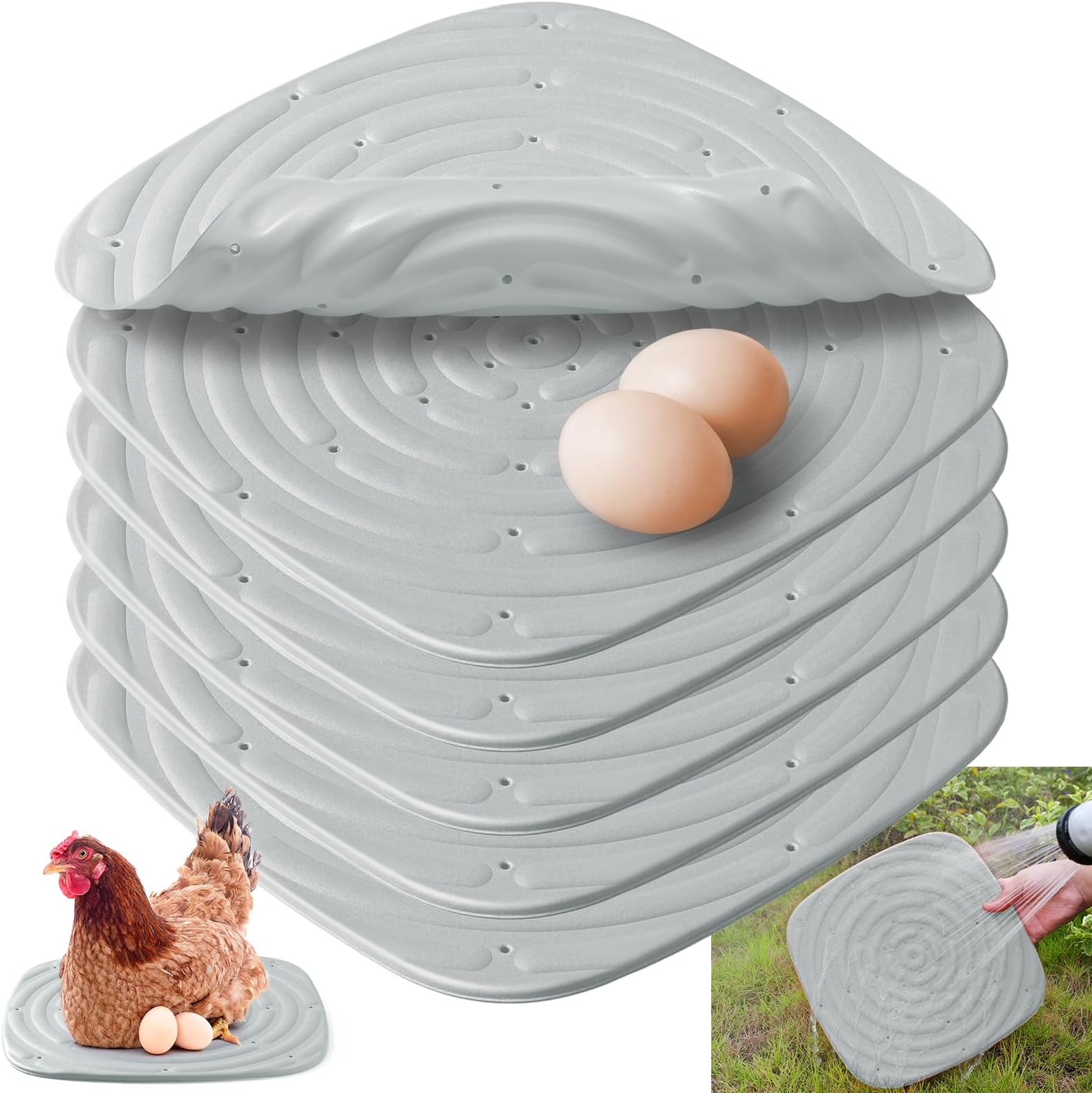Hysagtek 4 Pack Chicken Nesting Box Pads, Washable Chicken Nesting Pads for Laying