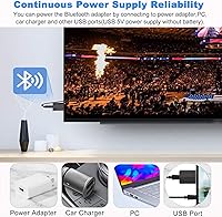 Vista 4 de Isobel Receptor transmisor USB Bluetooth 5.0, mini adaptador de audio inalámbrico 4 en 1, adaptador AUX Bluetooth de 0.138 in para TV, PC