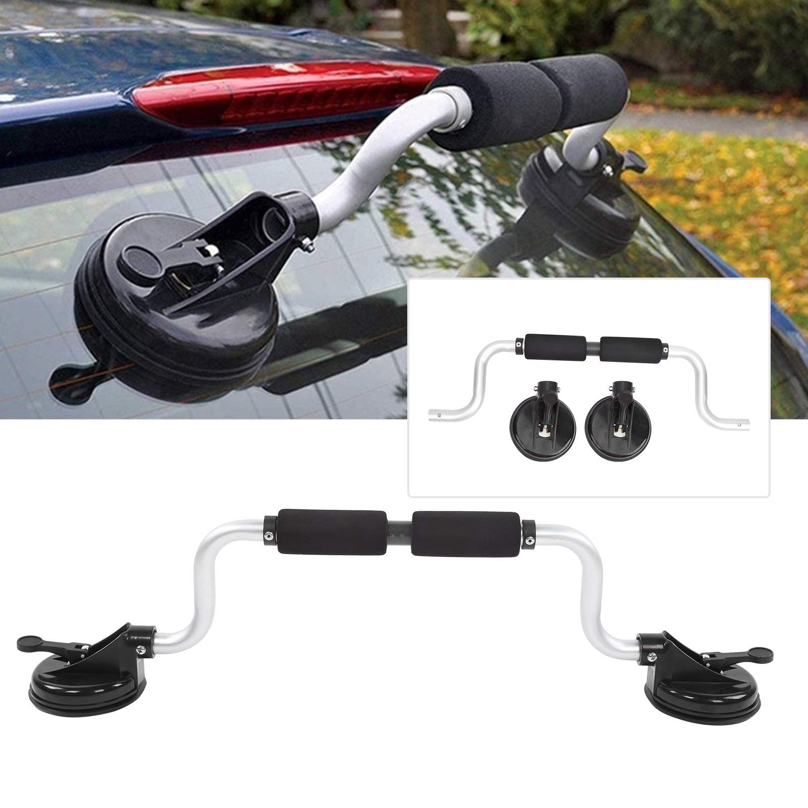 Ayuda de carga de kayak premium con soporte de rodillo de ventosa, duradero, fácil de usar y versátil para cargar el techo del coche