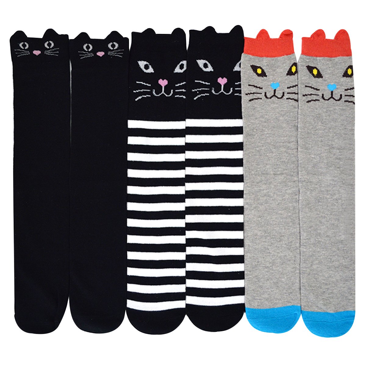 Adela Boutique 5 Pairs Kids Cartoon Crew Socks Anti Slip Soft Cotton Socks (Multicoloured, one size)